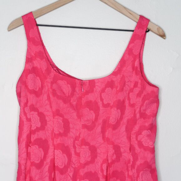 Nine West Womens Short Dress Size 8 Pink Floral Barbie‎ Wedding Vacation Resort - Picture 8 of 11